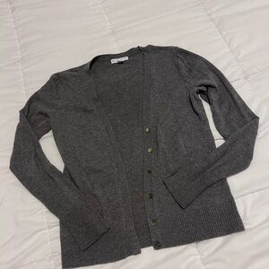 New York & Company Charcoal Cardigan Sweater